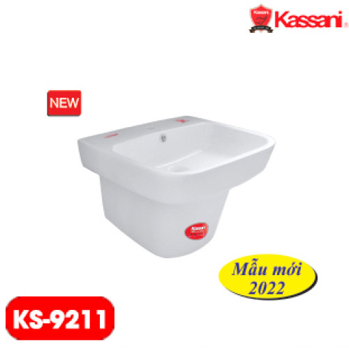 CHẬU LAVABO TREO LIỀN KHỐI KASSANI 9211